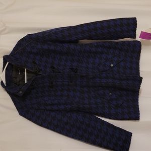 Blue and Black Peacoat XL